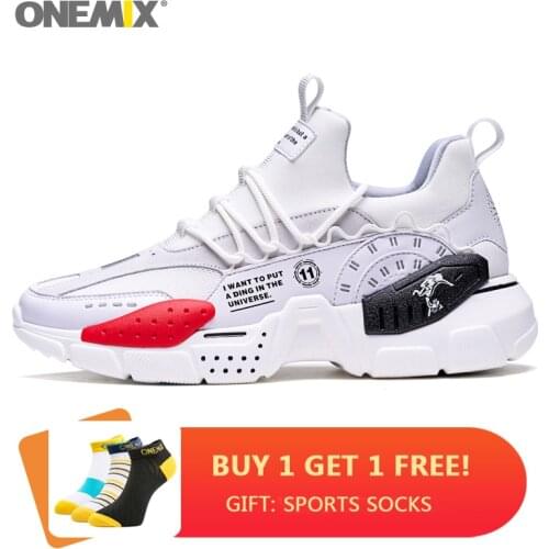 ONEMIX Men Women Running Shoes Sneakers Cushioning Breathable Mesh Sports Walking Gym Jogging Fitness Casual Shoes