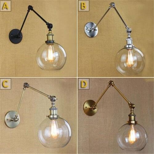 Wall Light Vintage Industrial Glass Sconce NEW Various Finishes Retro Edison bulbs wall sconces espelho parede nordic lamp luze