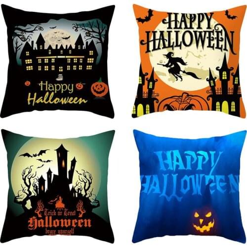 New Halloween Pillowcase Cushion Cover Washable Halloween Pumpkin Series Pillow Cover Living Room Bedroom Sofa Decorations
