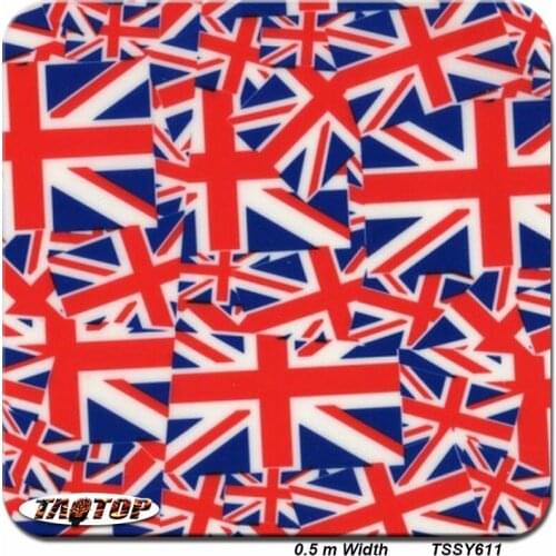 ITAATOP TSSY611 New 0.5m *10m UK flag red popular colorful design PVA film Water Transfer Printing Film hydro graphics film