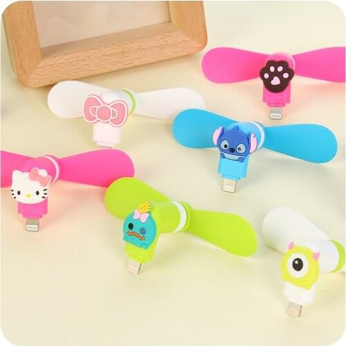 Cute Cartoon Design Usb Fan Mini Phone Portable Cooling Fans Carry-on Bag Air Cooler Fan Best Sellers Home Drop Shipping