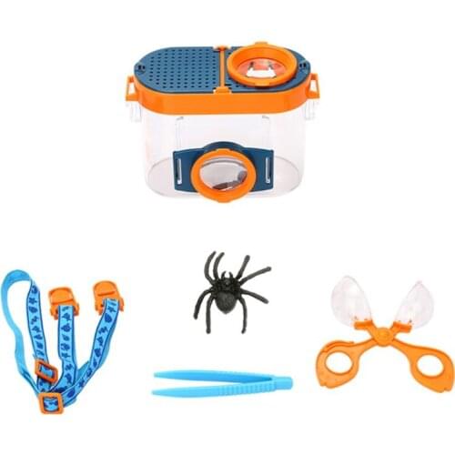 Insect Viewer with Magnify Microscope Child Science Class Viewing Observation for Children Kids Animal Glass Educational Toy