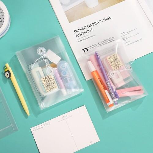 1pc Dustproof Finishing Bag Small Thickened Primary School file organizer Winding Bill File Bag School Stationery