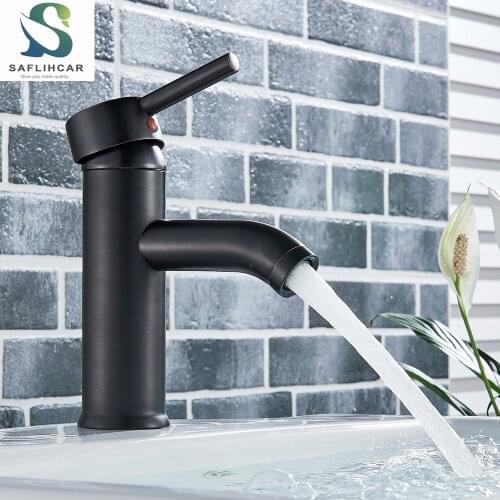 Bathroom Basin Faucet Hot & Cold water Mixer Basin Sink Tap Black Golden Water Kitchen Faucets Bathroom Vessel Sink Tap Crane