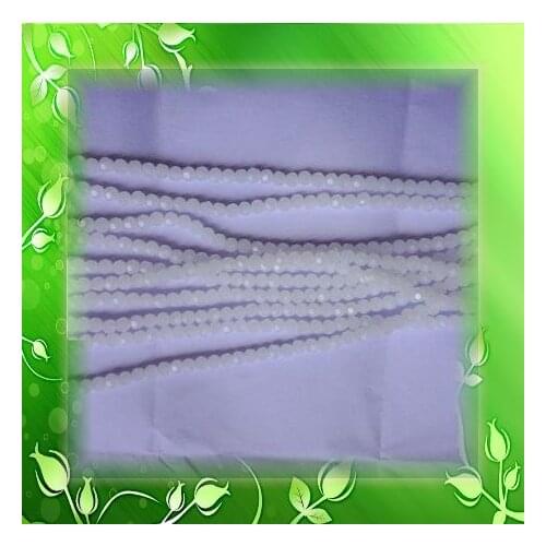 3mm Glass Crystal White opal 32 Faceted Round Ball Beads For Necklace Bracelet DIY Jewelry Accessary