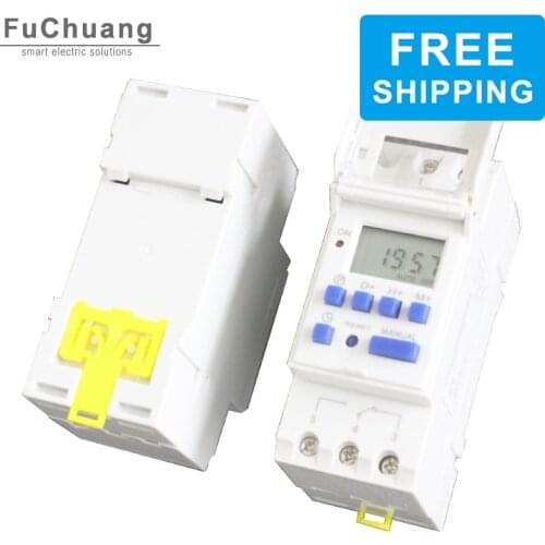 Heavy Duty 5000W 30A Digital Timer Switch THC15A Weekly Programmable Time relay 12V 24V 48V 110V 220V Din Rail Mount