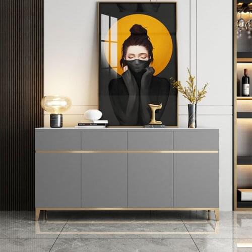 Light Luxury Sideboards Cabinet Rock Plate Italian Modern Simple Northern European Small-Sized Restaurant Kitchen Household