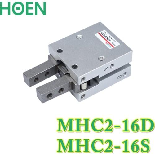 High quality double acting pneumatic hand gripper air cylinder MHC2-16D angular style aluminium clamps