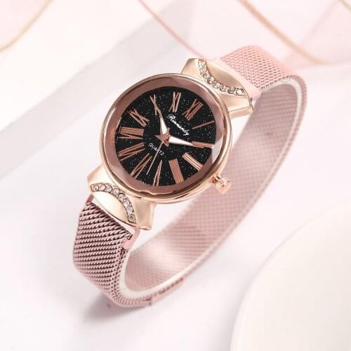 Reloj Mujer Luxury Starry Sky Women Watches Diamond Magnetic Mesh Band Watch Womens Fashion Dress Wristwatch Zegarek Damski