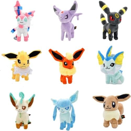 16cm Pokemon Sylveon Jolteon Flareon Umbreon Eevee Vaporeon Jolteon Espeon Plush Toy Soft Stuffed Toys for Children Kids Gifts