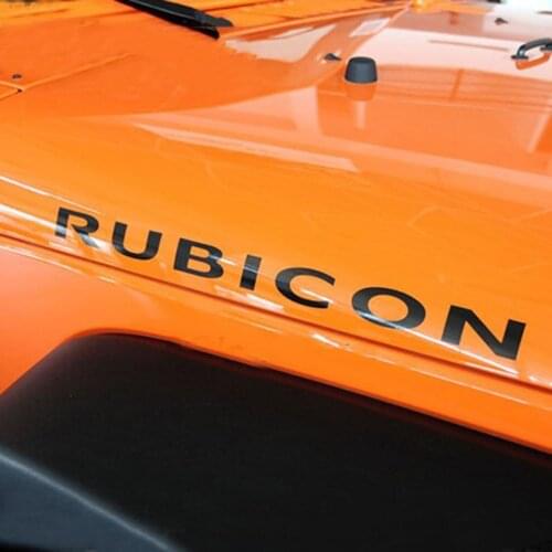 2pcs JDM Sticker Sport Engine Hood Fender Side &quotRubicon & character Sticker Decal Vinyl for Jeep Wrangler Unlimited TJ JK