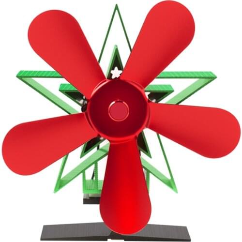 5 Blade Fireplace Fan Vertical Christmas Decoration Heating Mute Noise Reduction Log Burner Thermostat Oil-saving Thermostat
