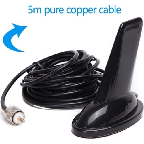 ABBREE Shark Fin Design VHF/UHF 136-174/400-470mhz Dual Band Antenna Aerial for ICOM Kenwood QYT Baojie TYT Car Mobile Radio