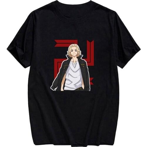 CLOOCL Japanese Anime Tokyo Revengers Black Cotton T-Shirt 3D Printed Casual Tees Harajuku Style Black Cotton Tops Drop Shipping