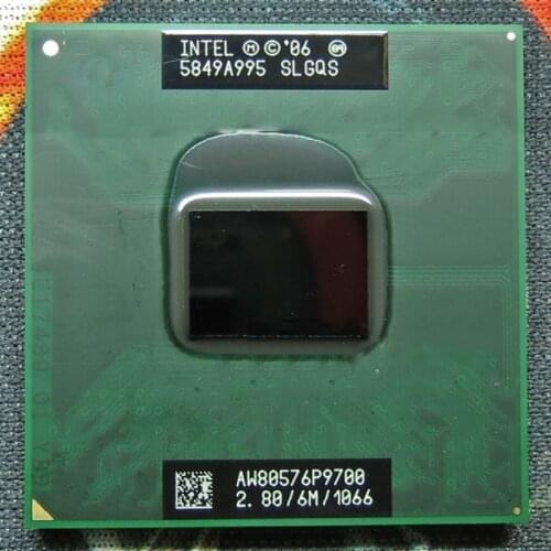 Original INTEL laptop Core 2 Duo P9700 CPU 6M Cache/2.8GHz/1066/Dual-Core Laptop processor for PM45 GM45
