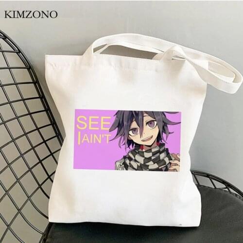 Danganronpa shopping bag bolso jute bag reusable bolsa bag bolsas ecologicas bolsa compra ecobag tote grab