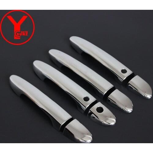 Chrome door handle cover with smart key hole For Mazda cx5 cx-5 2013 2014 2015 2016 ABS car styling deflector accessories YCSUNZ