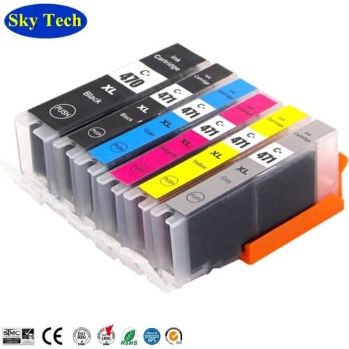 6PK Compatible Ink Cartridge For PGI470 CLI471 PGI-470 CLI-471 , For canon MG5740/MG6840/MG7740/TS5040/TS6040/TS8040/TS9040 etc