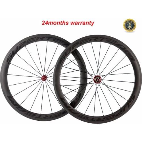 High TG Basalt Full Carbon Fiber Wheelset 700C Road Bicycle Carbon Wheels Clincher 50mm SUPERTEAM Wheel 23MM Width