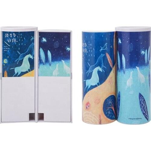 Creative Cute Pencil Box Large Capacity Plastic Pen Case Ballpoint Fine Point Marker Bag Stationary Makeup Cosmetic Pencilcase