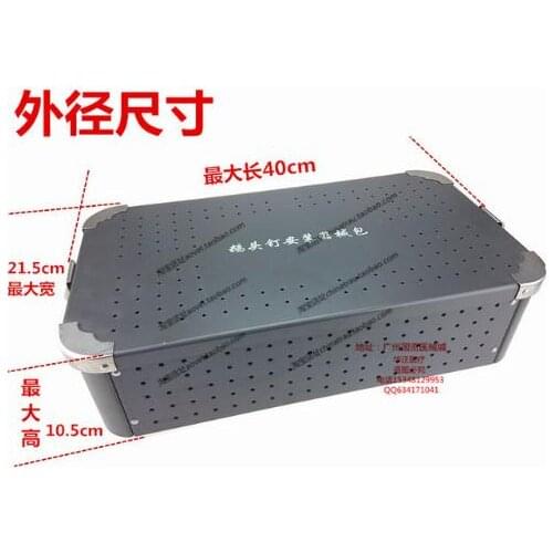 Medical orthopedic instrument aluminium alloy box instrument sterilizing box screw box dhs dcs Distal Proximal femur box 2layers