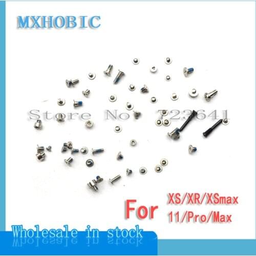 10sets/lot Full Screw Set for iPhone XS Max XR 11 Pro Max Inner Complete Kits with Pentalobe Bottom Screws Replacement Parts