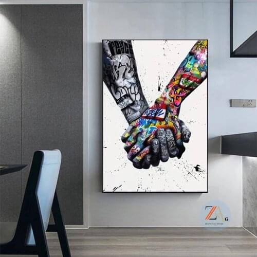 Tattoo Hand Street Graffiti Art Canvas Painting Art Posters and Prints Wall Art Picture for Living Room Home Decor Cuadros