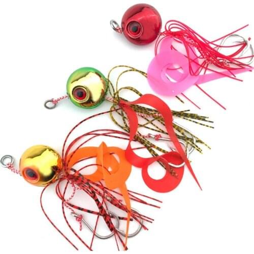 Small Light 10cm 60g Silicone Faux Lure Red Cotton Rope Decoration Simulation Fisheye Fake Bait With Sharp Hooks Fishing Tackle