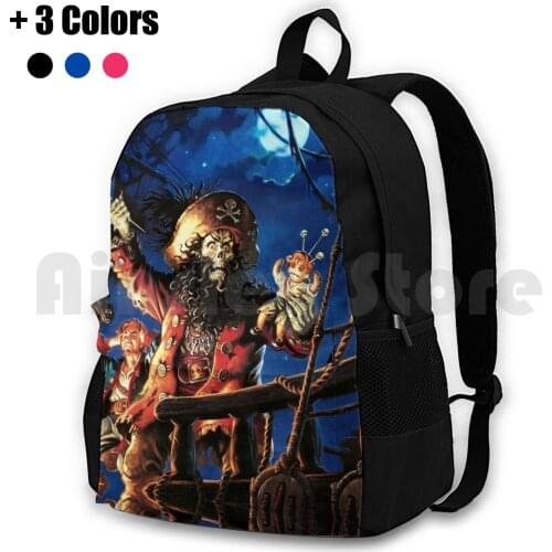 Monkey Island 2 LechuckS Revenge ( High Contrast ) Outdoor Hiking Backpack Waterproof Camping Travel Monkey Island Lechuck