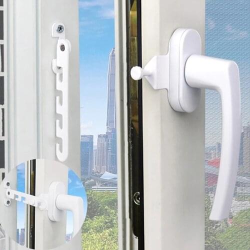 2021 Window Limiter Latch Child Safety Protection Position Stopper Casement Wind Brace Home Security Door Windows Sash Lock