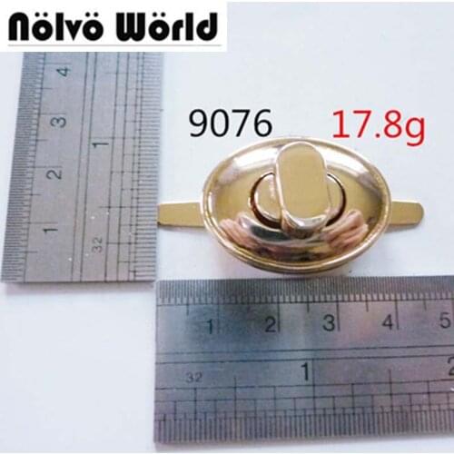 5pcs Light Gold plating oval turn lock hardware for bag,handbag material wholesale price