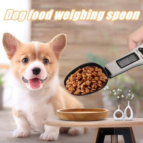 Pet Food Scale Cup For Dog Cat Feeding Bowl Kitchen Scale Spoon Measuring Scoop Cup Portable With Led Display Feeding Tools