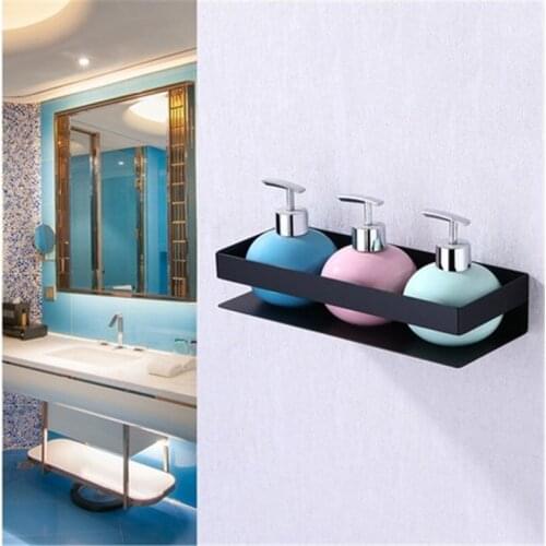 Bathroom Shelf Shower Rack Corner Shelf 304 Stainless Steel Bath Shower Shelf Wall Mounted Black Storage Organizer Rack 30-40cm