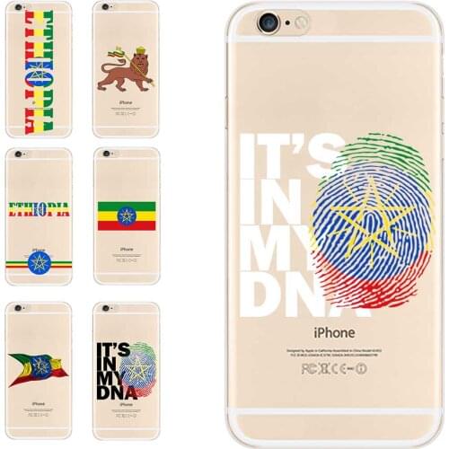 Transparent TPU Phone Cases For Samsung Note 9 10 20 Pro Plus S6 S8 S9 S10 5G S11E Ultra Ethiopia Flag Coat Of Arms Love