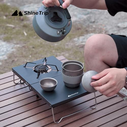 ShineTrip Aluminum Outdoor Tent Camping Stove Portable Card Tables For Outdoor Mini Folding Table Camping Stoves Tables