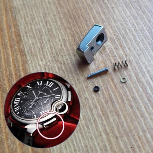 Steel waterproof pusher button for original Ballon Bleu De Cartier 44mm chronograph automatic watch parts tools