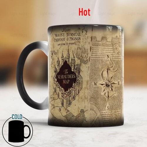 Light magic marauders map Color Changing Mug Sensitive Ceramic coffee Tea Mugs Cup best gift for friends