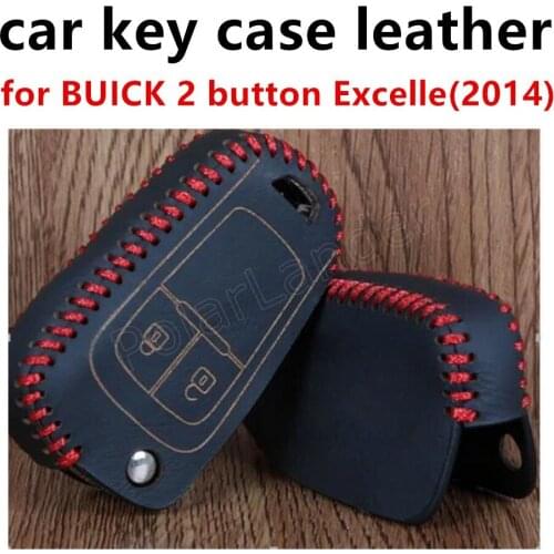 Only Red fit for BUICK 2 button Excelle(2014) Car key case hand sewing real leather key packet car key cover new fashion