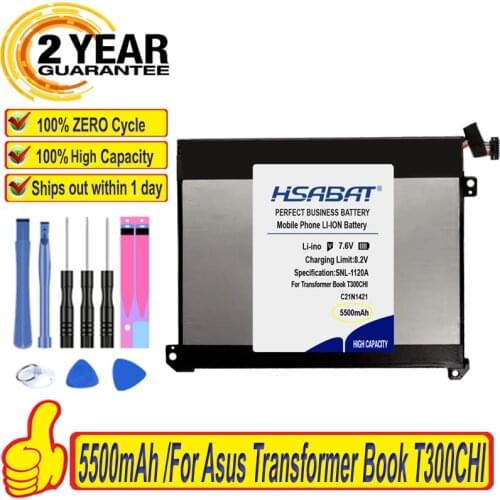 Top Brand 100% New 5500mAh C21N1421 Battery for Asus Transformer Book T300CHI T302CA T302CHI Tablet Batteries