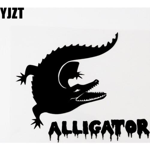 YJZT 15.3CM×12.4CM Personality Reptiles Animal Vinyl Decor Car Sticker Decal Black/Silver 8C-0631