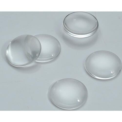 100Pcs Flat Back 12mm Transparent Clear Glass Cabochon Cameo Setting Base Set For DIY Jewery Finding