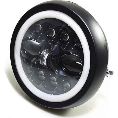 12v Universal 7'' LED Motorcycle High Low Beam Headlight Round Headlamp For Harley Honda Yamaha Kawasaki Cafe Racer