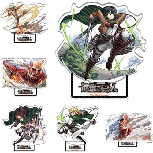 2021 Anime Attack On Titan Levi Ackerman Acrylic Action Figure Stand Model Plate Desk Decor Cute Standing Sign Fans Gift