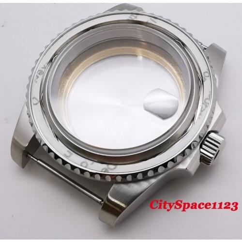 40mm Sapphire Steel Watch parts Case fit ETA 2836 Miyota 8215 mingzhu 3804 Movement