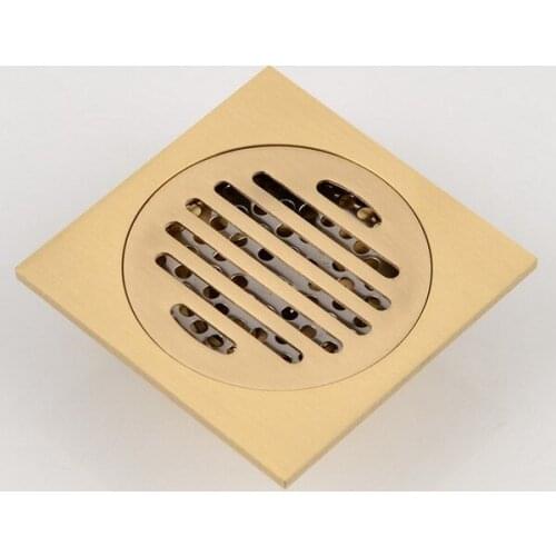 Antique Brass Bathroom Floor Anti-odor and Insect-Proof Shower Drain Dhr008