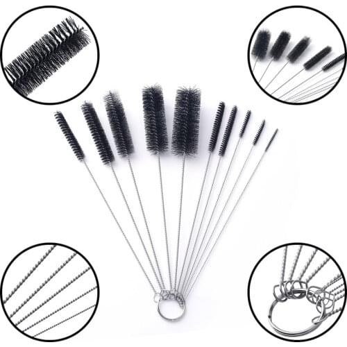 Car Motorcycle Carburetor Jet Dirt Remove Clean Tool 10 Cleaning Needles + 5 Brushes Kits for Auto Engine Care Cleaning