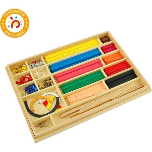 Baby Toy Montessori Material Geometry Sticks and Cork Workboard Math Teaching Aids Children Toy