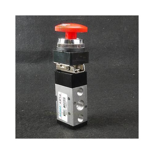 G1/4" Latching Mushroom 2 Position 5 Way Air Mechanical Valve