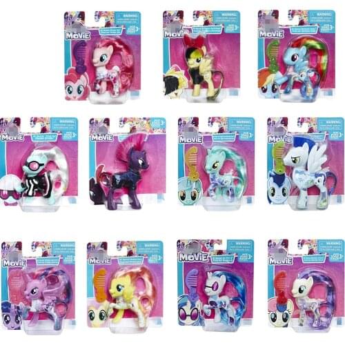 My Little Pony 3 x Shining Friends Rainbow Dash Applejack Twilight Sparkle Model Kids Toys Gifts