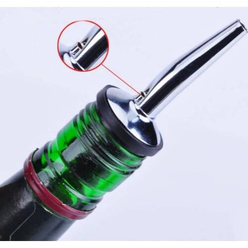 New 1 Pcs Stainless Steel Bottle Caps Liquor Spirit Pourer Dispenser Free Flow Wine Bottle Pour Spout Stopper Barware